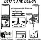 nakupe plant stand indoor outdoor, 4 tier metal, close-up detail