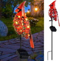 1 Pcs Cardinal Gift Decor Cardinal Solar Lights for Outside Garden Stake Metal Red Bird Solar Lights Gift Outdoor Stake Grave Patio Yard Lawn Porch Cemetery Decoration for Mom Grandma Women