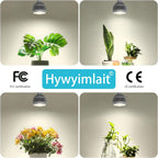 Hywyimlait Grow Lights for Indoor Plants, Full Spectrum 4000K, 22W Plant Light Bulb with High PPFD, E27 Base, LED Energy Saving Grow Light Bulb for Seeding and Growing, 1 Pack