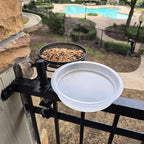 2pcs Metal Round Bird Feeders Tray, Wild Birds Seed Feeder Tray, Bird Mesh Tray Outdoor Accessory for Humming Feeder Station