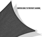 SUNNY GUARD Custom Size 10'x12' Dark Grey Sun Shade Sail Rectangle UV Block Shade for Backyard Yard Patio Deck Garden(Customized)