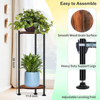 Plant Stand Indoor Outdoor, 30'' Tall Plant Stands for Indoor Plants, Heavy Duty Indoor Plant Shelf, 2 Tier Flower Stand for Living Room, Balcony, Deck