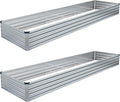 diiyiv 2pcs 12x4x1ft galvanized raised garden bed kit,vegetable, main product view