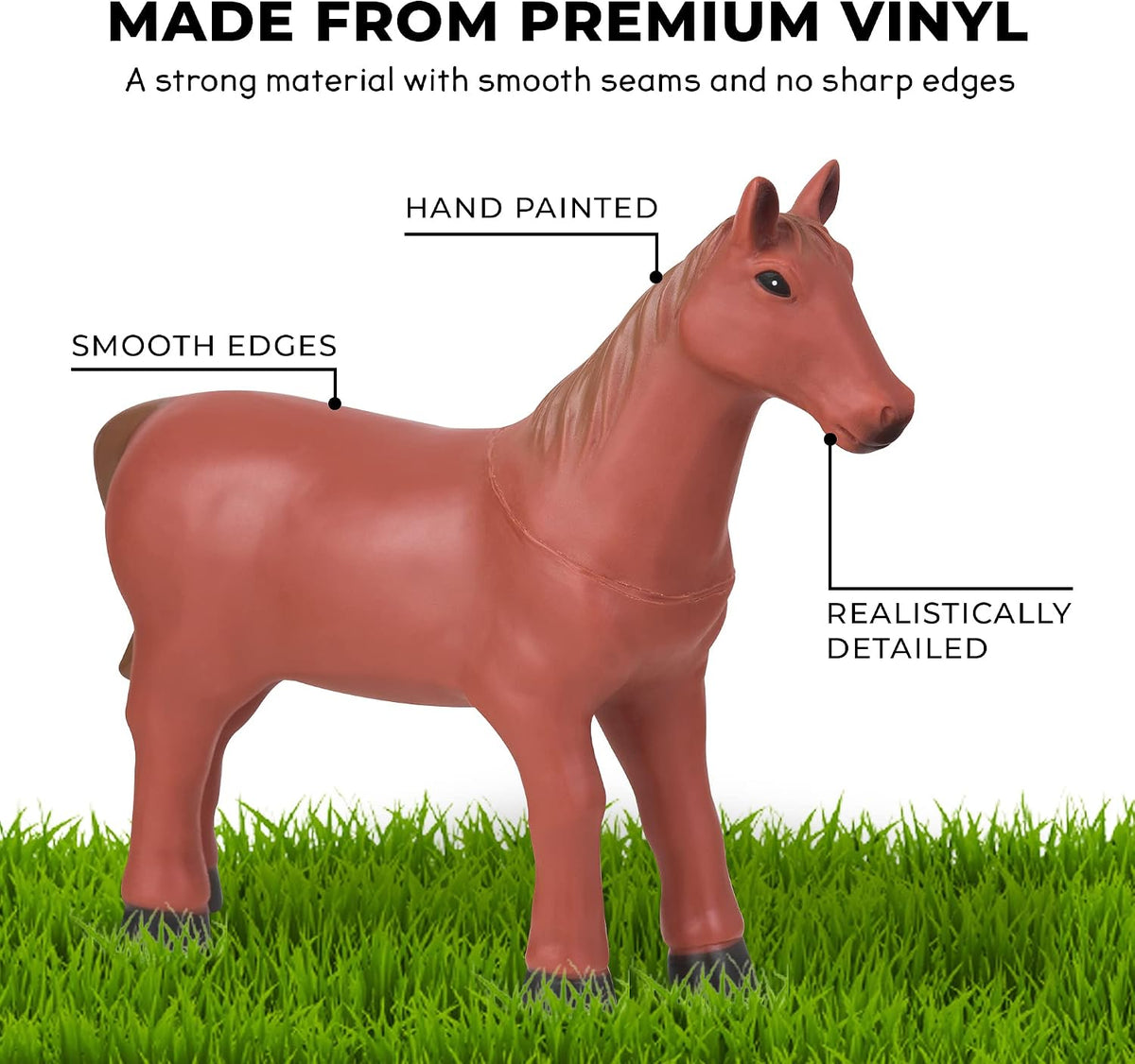 learning minds set of 8 jumbo farm animal, package contents