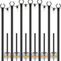 nuerpo 7 pack string light poles,metal poles for, main product view