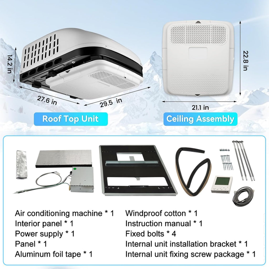 115v air conditioner 15000btu rooftop rv air conditioner on a desk or shelf