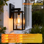 Dawn to Dusk Sensor Outdoor Light Fixture Waterproof Porch Lights Anti-Rust Exterior Wall Lighting Outdoor Wall Lantern for Patio Front Door Garage House