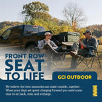 GCI Outdoor Comfort Pro Camping Chair | Collapsible Folding Chair with Durable Armrests, Drink Holder & Portable Carry Bag — Heathered Royal