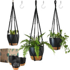 large hanging planters for indoor plants with macrame, main product view