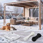 clear tarp with grommets, heavy duty waterproof transparent, main product view