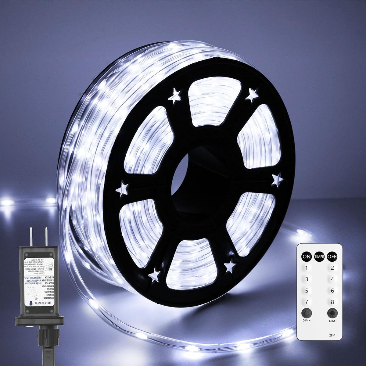 50ft 360 led rope lights for outside with, main product view
