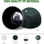 10inch Hanging Planters for Outdoor Indoor Plants with Drainage Holes and Chain, 2 Pack Round Hanging Flower Pots for Garden Home Porch Decor, Black with Green Speckles