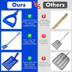 sifting shovel, heavy duty metal sand sifter for, side view