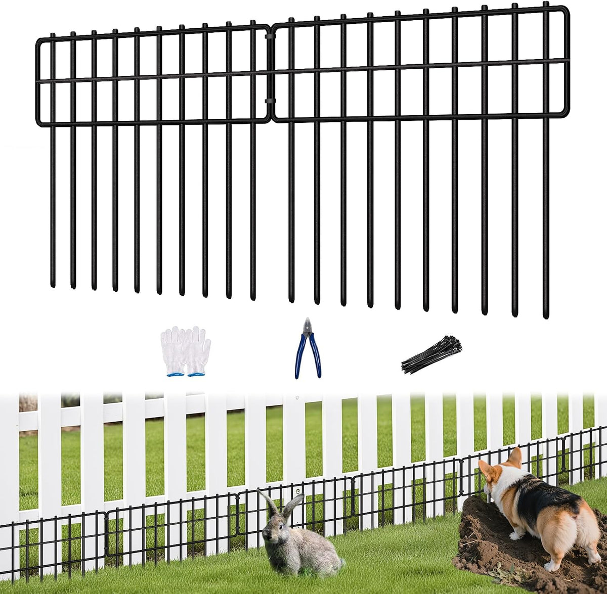 kyate garden fence animal barrier, 30 panels no, main product view