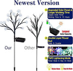 TONULAX Solar Garden Lights - Upgraded Landscape Tree Lights with Larger Solar Capacity, Decorative Light Outdoor for Pathway, Patio, Front Yard Decoration(4 Pack)