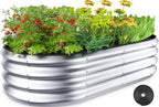 winpull raised garden bed kit, 4x2x1 ft galvanized, main product view