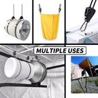 2 PCS 1/8 inch Heavy Duty Adjustable Grow Light Rope Hanger, 150 lbs Light Rope Hangers for Grow Plant Fan Filter Light Room Equipment