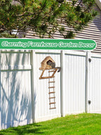Bigmeta Funny Squirrel Feeder for Outside with Ladder | Wall and Tree Mounted, Backyard Garden Decoration Gifts for Wildlife Lovers