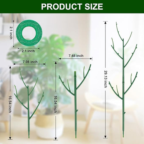 5 Pack Stackable Monstera Plant Support Stakes for Indoor & Outdoor Plants, Garden Accessories for Climbing & Potted Plants, Plant Sticks for Vine Training & Stem Stabilization