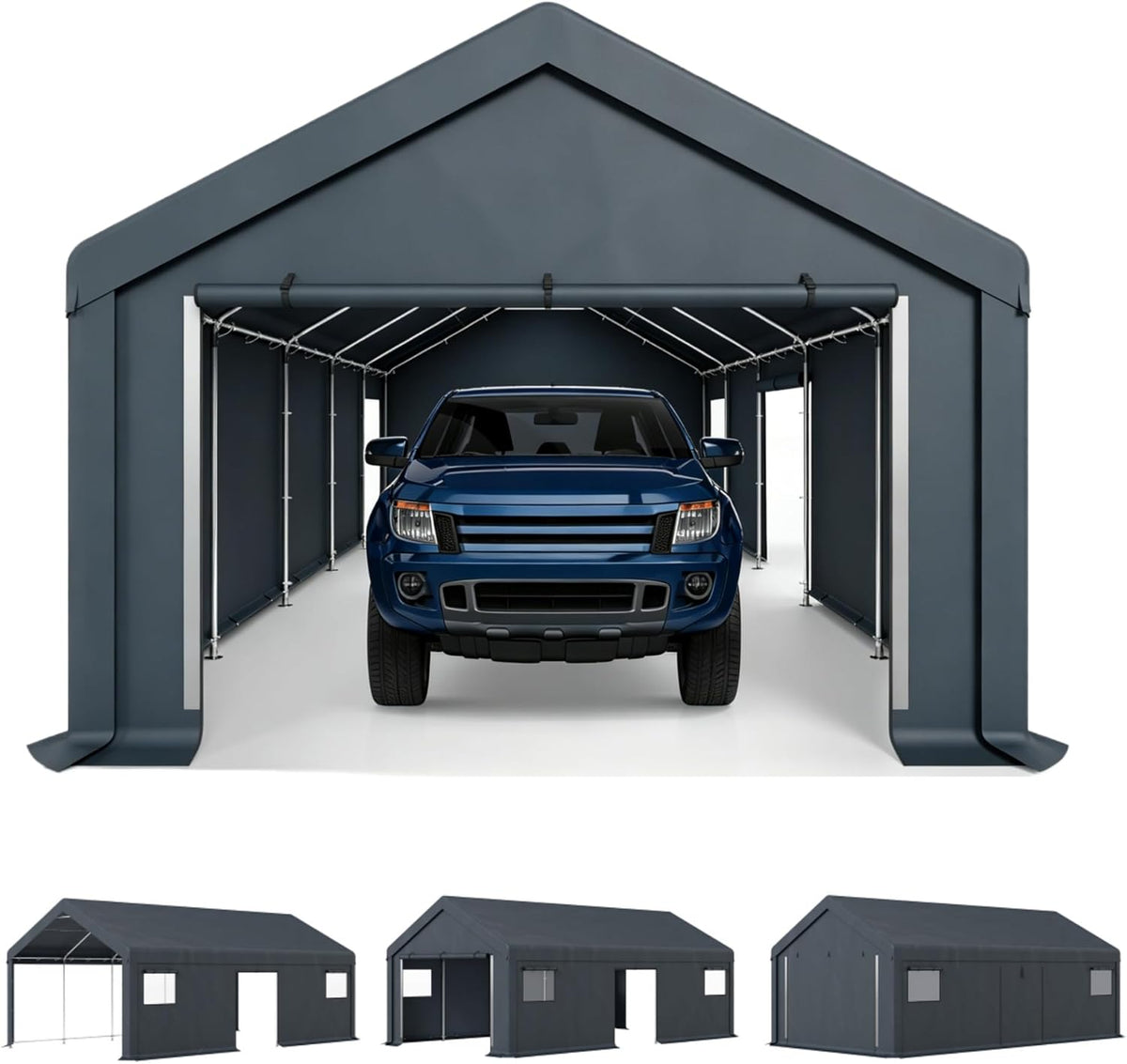 phi villa 13x24ft portable garage carport, car tents, main product view