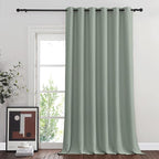 NICETOWN Sage Green Sliding Glass Door Curtain, Grommet Thermal Insulated Blackout Curtain Room Divider Sound Reducing Window Treatment for Kids Room/Bedroom, 1 Panel, W80 x L108