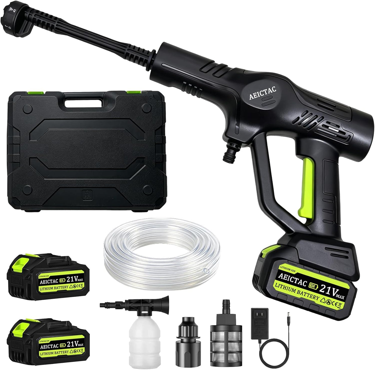 cordless pressure washer 1400psi with 6-in-1 nozzle, main product view