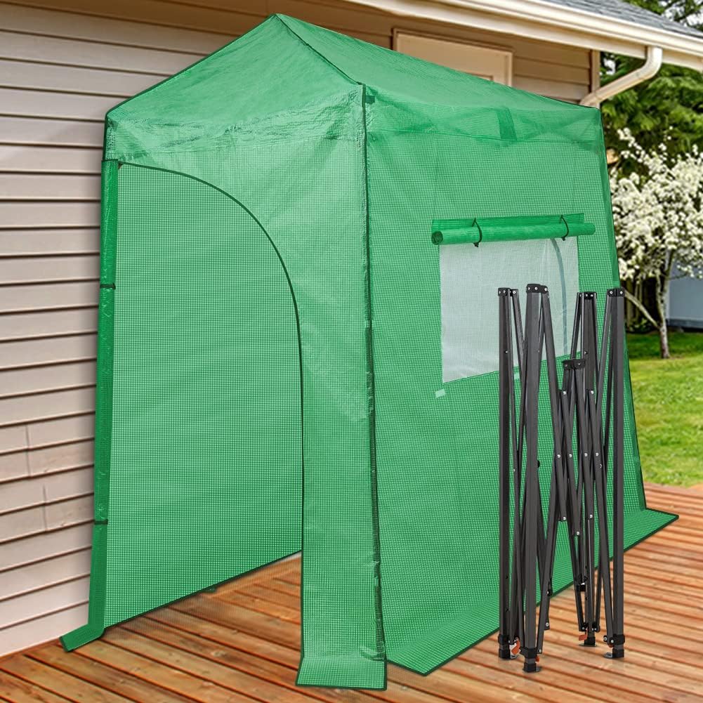 eagle peak 9x4 easy setup pop up greenhouse shown in use