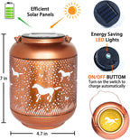 Horse Solar Lanterns Outdoor Waterproof Hanging Solar Lights Horse Gifts for Women Men Metal LED Decorative Light for Yard,Patio,Lawn,Tabletop,Pathway,Landscape,Garden Decor
