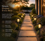 Solar Lights Outdoor 12 Pack, Solar Pathway Lights Warm White, Waterproof Auto On/Off Solar Powered Garden Lights for Yard Landscape, Walkway, Path, Driveway Decor