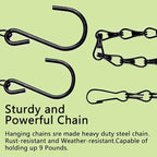 RIFNY 20 Inch Chain for Hanging Plants, Black Small Plant Chains for Hanging Baskets Kits with Hooks for Bird Feeders Planters Billboards Lanterns Wind Chimes Ornaments Outdoor Indoor Use (10 PCS)