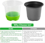 MIXC Thickened Clear Nursery Pots with Silicone Base for Easy Transplant 24 Packs 5/4/3.5 Inch, Variety Pack Plant Pot Reusable Seedling Pots for Vegetable Propagation, Root Cutting, Seed Starting