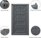 Indoor Outdoor Storage Cabinet Waterproof with Shelf,Plastic Storage Sheds Outdoor Cabinets for Patio/Garden/Backyard, Size 34.3''L*15''W*36.2''H（Gray）