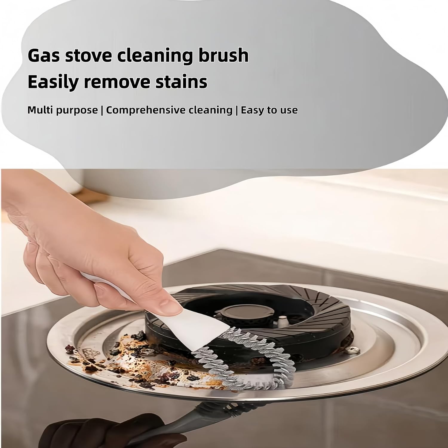 2 Pack Oven, Stove & BBQ Cleaning Brush Set with Scraper Heads, for BBQ Grates, Kitchen Crevices, Oven Racks and Bird Cage Dead Corner Gap Brush