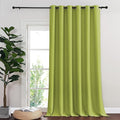 NICETOWN Sliding Door Curtain 108 Inches Long - Blackout Thermal Insulated Grommet Room Divider Privacy Drape for Patio Glass Door, 1 Panel, Fresh Green, 100 Inch Extra Wide