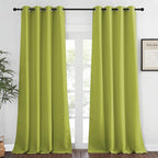 NICETOWN Bedroom Curtain Room Darkening Drapery 102 inches Length - Home Fashion Thermal Insulated Grommet Room Darkening Curtain for Living Room (Fresh Green, 1 Panel, 52 x 102 inches)