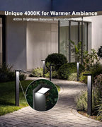 Low Voltage Landscape Lights, 8 Pack Outdoor LED Pathway Light, Wired Path Lighting for Walkway, Garden, IP65 Waterproof, 400LM, 4000K, Modern Cast-Aluminum, Black
