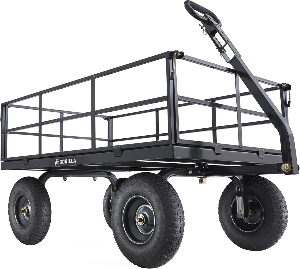 gorilla carts steel utility garden cart, 1200 lb., main product view