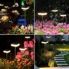 Solar Pathway Lights Outdoor 6 Pack Solar Powered Garden Lights 12H Long Lasting Auto On/Off Solar Swaying Light IP65 Waterproof for Planter Flowers Landscape Lighting Decoration Warm White