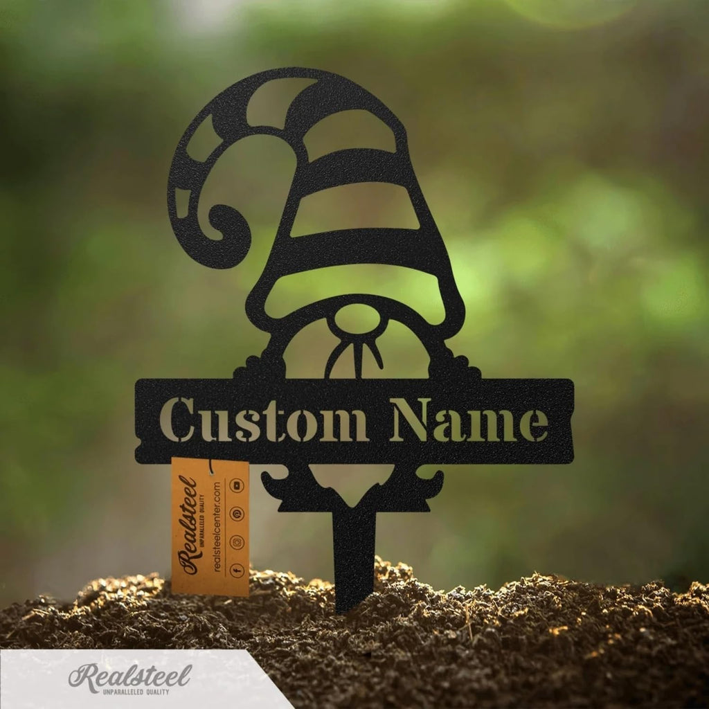 realsteel custom gnome plant markers – large metal, package contents