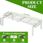 1 Tier Metal Plant Stand Indoor Outdoor, Potted Multiple Flower Pot Holder Rack Plant Shelf, Heavy Duty Planter Display Shelving for Patio Balcony Garden Living Room Decorative (White)