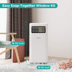 hisense portable air conditioner 6,000 btu cooling dehumidifier, front angle view