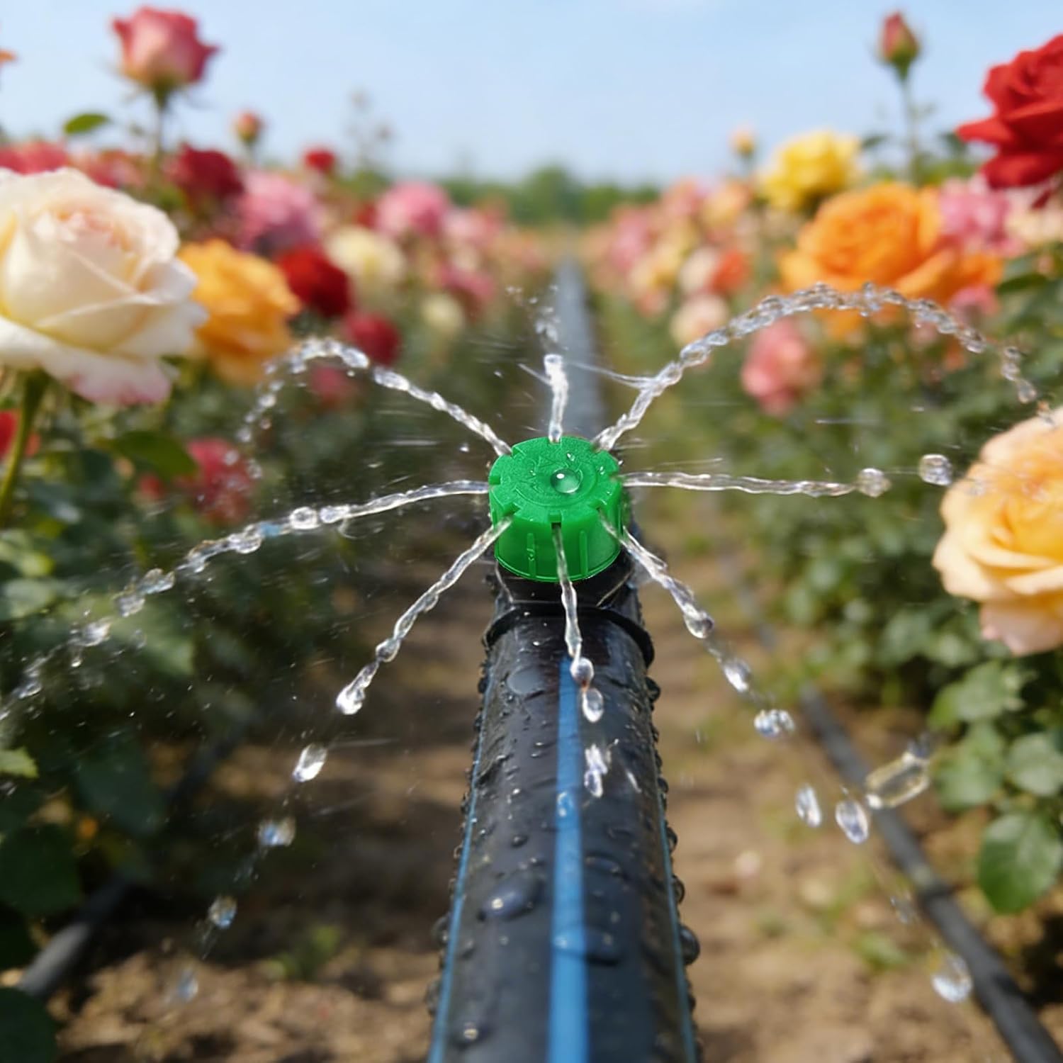 100Pcs Drip Irrigation Emitters,Adjustable Irrigation Drippers Sprinklers | 1/4 Inch Emitters Micro Drip for Watering System (Green-100pcs)