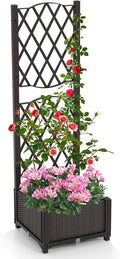 giantex raised garden bed w/trellis, garden planter for, main product view