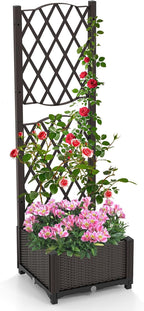 giantex raised garden bed w/trellis, garden planter for, main product view