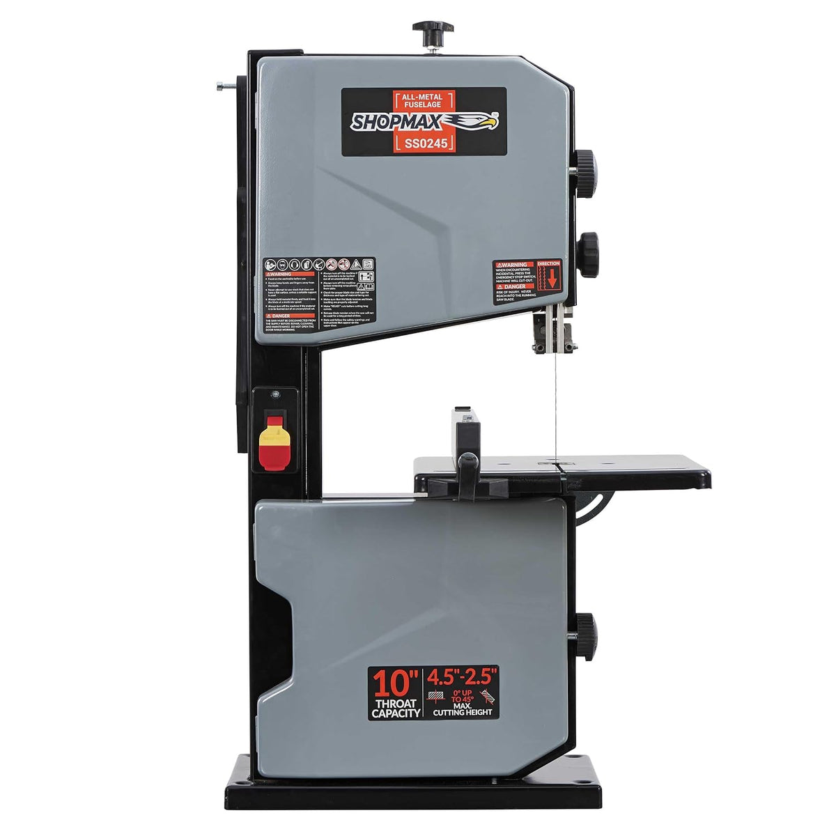 shopmax shopmax 4.2 amp 10-inch benchtop band saw, close-up detail