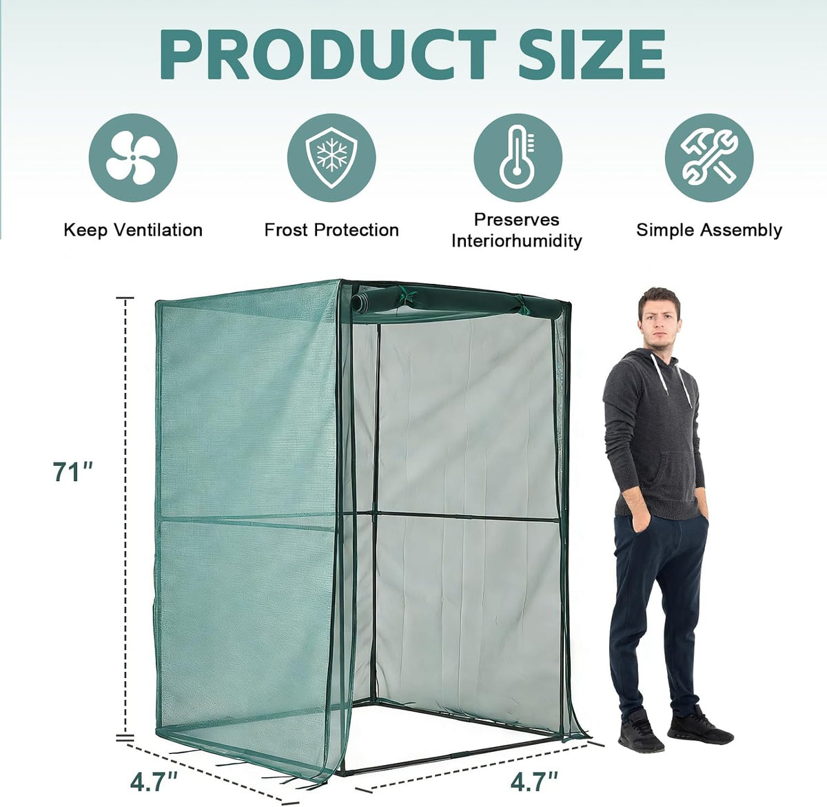 4x4ft plant netting cover – 6ft tall garden, package contents