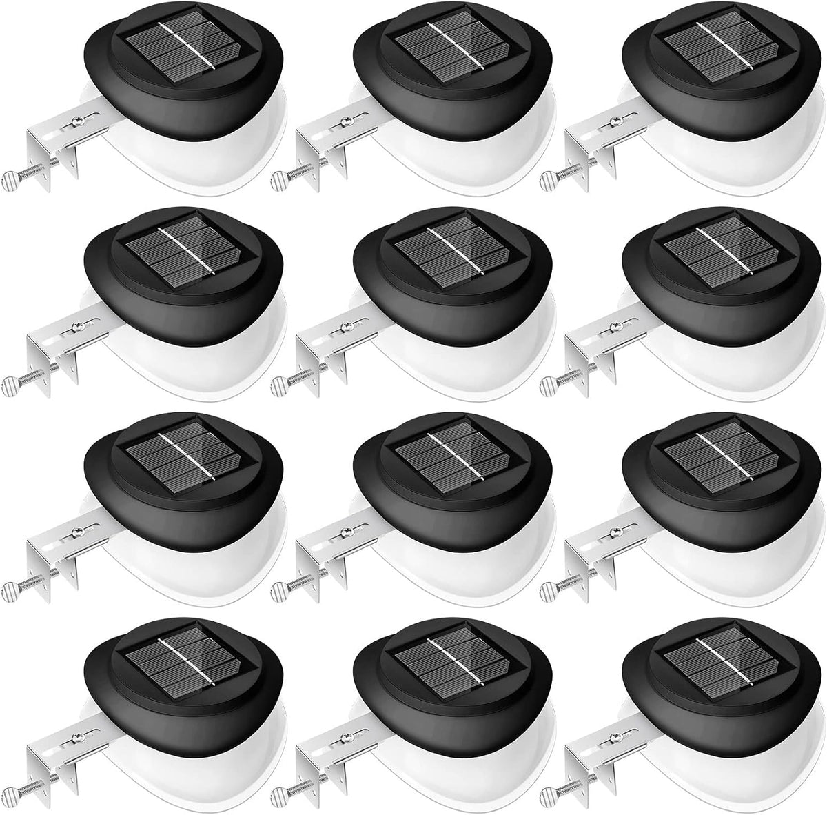 yinder 12 pieces solar gutter lights outdoor 9, main product view