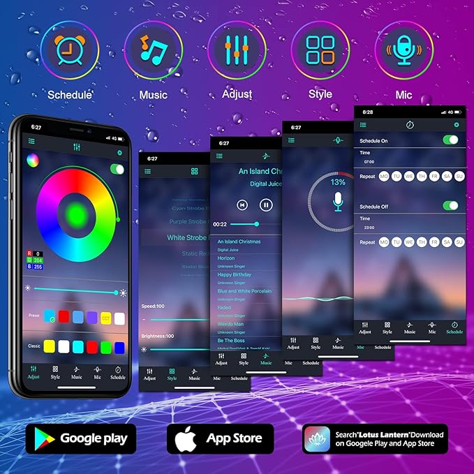 Outdoor LED Strip Lights Waterproof,IP68 Outside Led Light Strips Waterproof with Bluetooth App Remote Control,Music Sync RGB Exterior Led Rope Lights,for Balcony,Deck,Roof,Garden,Pool (300FT Outdoor)