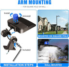 Juyace 150W LED Dusk to Dawn Flood Light, IP65 Waterproof Commercial Wall Building & Shoe Box Fixture, 5000K Daylight Outdoor Security Lighting for Barn, Street, Parking Lot, Warehouse, Yard 110-277V