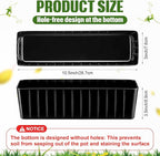 BreezeHug 36 Pcs Plastic Planter Liners Rectangular Plastic Inserts 10.5" x 3" x 3.5" for Planter Window Box Indoor Outdoor Flower Arrangement Succulent Garden Windowsill Home Decor